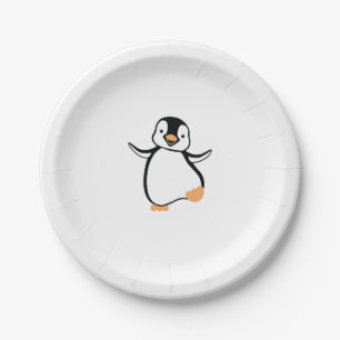penguin paper plate