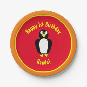 Penguin Paper Plates Animal Birthday Party