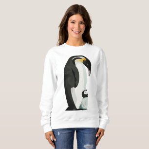 Penguin Parent and Chick Bonding Art Sweatshirt
