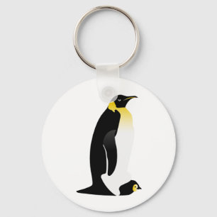 Penguin parent with his baby key ring