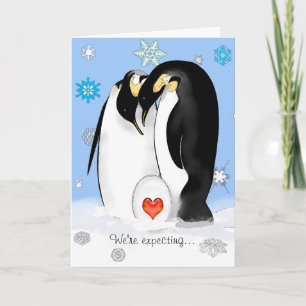 Penguin Parents Baby Shower Invitation