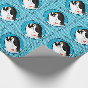 Penguin Parents Congratulations New Arrival Wrapping Paper