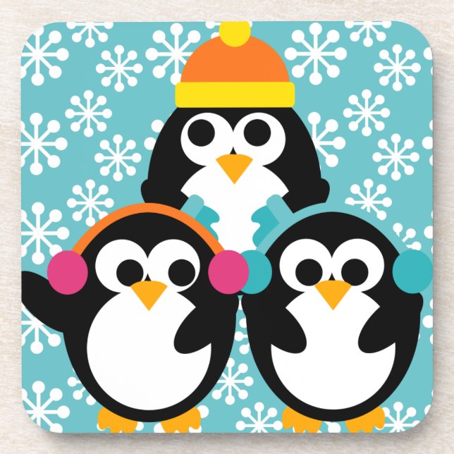 Penguin Party Coasters (Front)