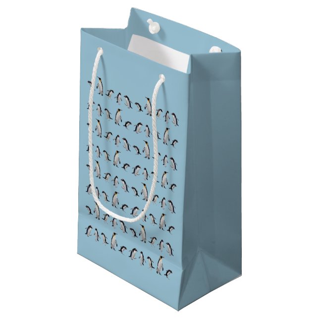 Penguin Party Gift Bag (Choose Your Colour) (Front Angled)