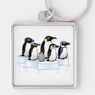 Penguin Party Key Ring