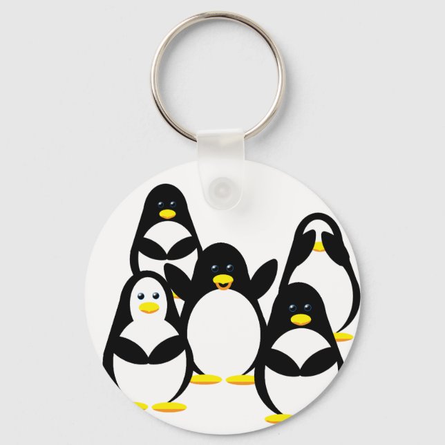Penguin Party Keychain (Front)