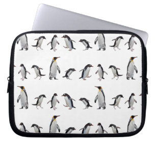 Penguin Party Laptop Sleeve (choose colour)