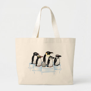 Penguin Party Large Tote Bag