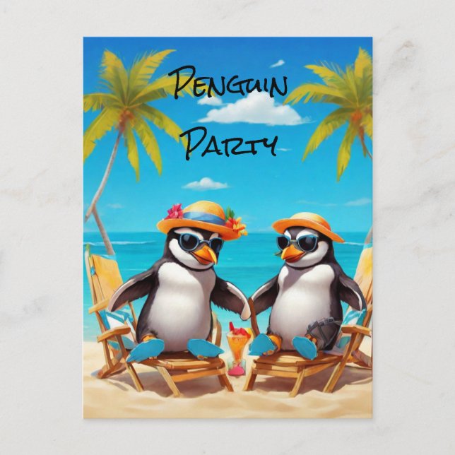 Penguin Party Postcard (Front)