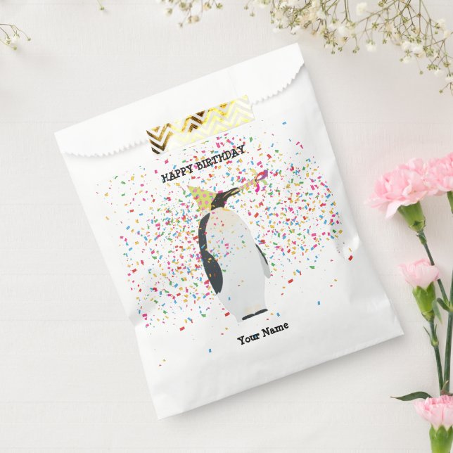 Penguin Partying - Animals at Birthday Party Favour Bags (Sealed)
