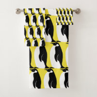 Penguin Pattern Illuminating Yellow Black White