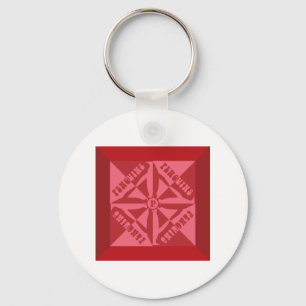 Penguin Pattern Key Ring