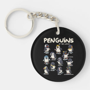 Penguin Penguins Animals of the World Penguin Love Key Ring