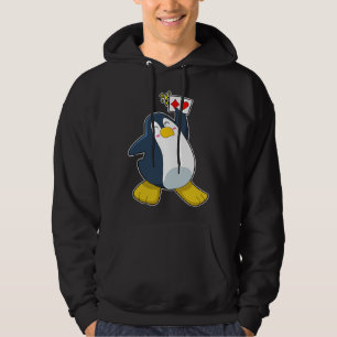 Penguin Poker Poker cards Card game Hoodie