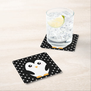 Penguin Polka Dot Coasters ❄️✨
