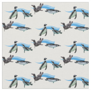 Penguin Pool Party Fabric (Choose colour)
