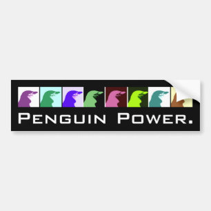Penguin Power Bumper sticker