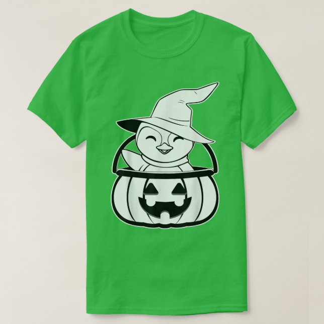 Penguin Pumpkin Lazy Halloween Costume Animal Jack T-Shirt (Design Front)