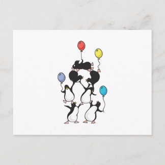 penguin pyramid postcard