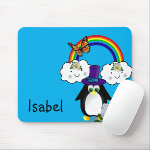 Penguin Rainbow Butterfly  Mouse Pad! Mouse Pad