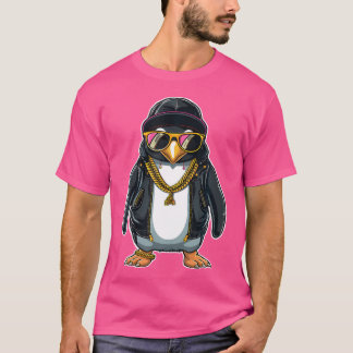 Penguin Rapper Gift Cute Penguin Rapper Cool Hip H T-Shirt