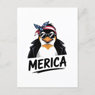 Penguin Resist Penguins Protest Against  Announcement Postcard