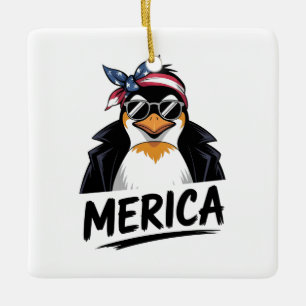 Penguin Resist Penguins Protest Against Ceramic Ornament