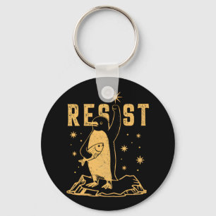 Penguin Resist Penguins Protest Against Tariffs An Key Ring