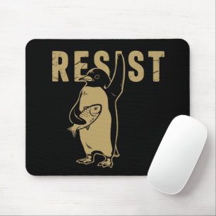 Penguin Resist Penguins Protest Against Tariffs Mouse Pad