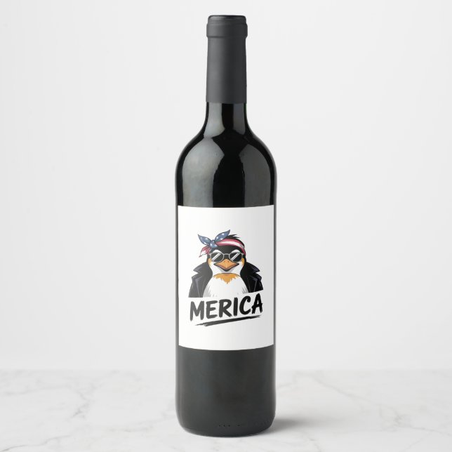Penguin Resist Penguins Protest Against  Wine Label (Front)