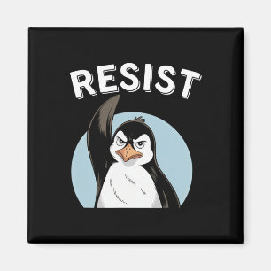 Penguin Resist Trump Resist Tariffs Penguin Protes Magnet