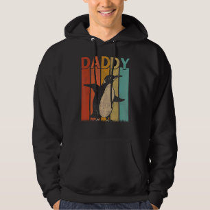 Penguin Retro Style Vintage Daddy Graphic Father's Hoodie