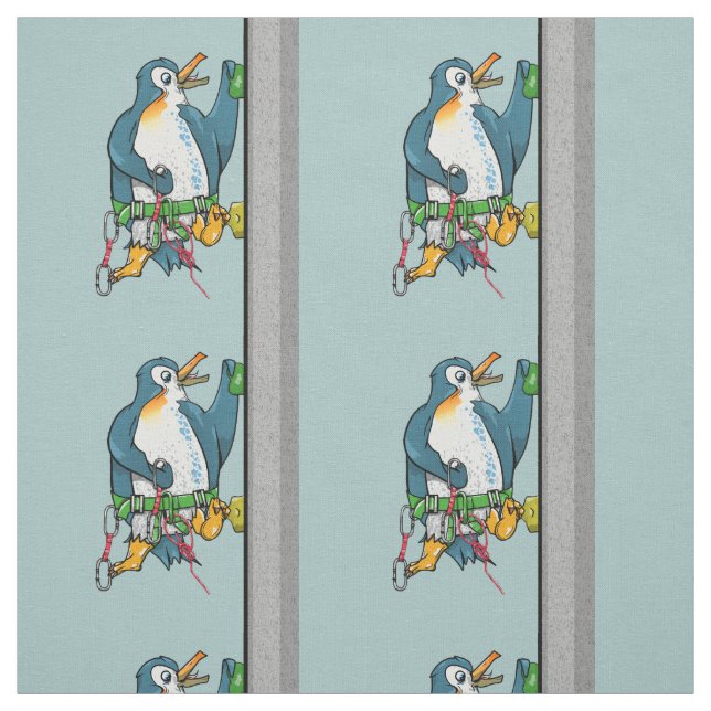 Penguin Rock Climbing Fabric (Swatch)