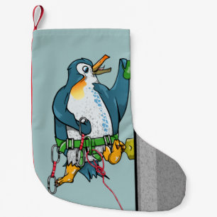 Penguin Rock Climbing Small Christmas Stocking