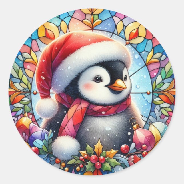 Penguin Round Stickers (Front)