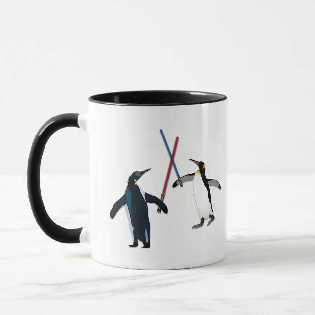 Penguin Saber Fight Mug (Left)