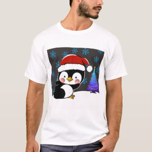 Penguin Santa  says merry Christmas T-Shirt
