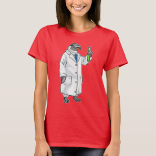 Penguin Scientist Test tube Laboratory T-Shirt