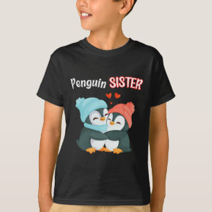 Penguin Sister - Sibling's Funny & Cute Daught T-Shirt