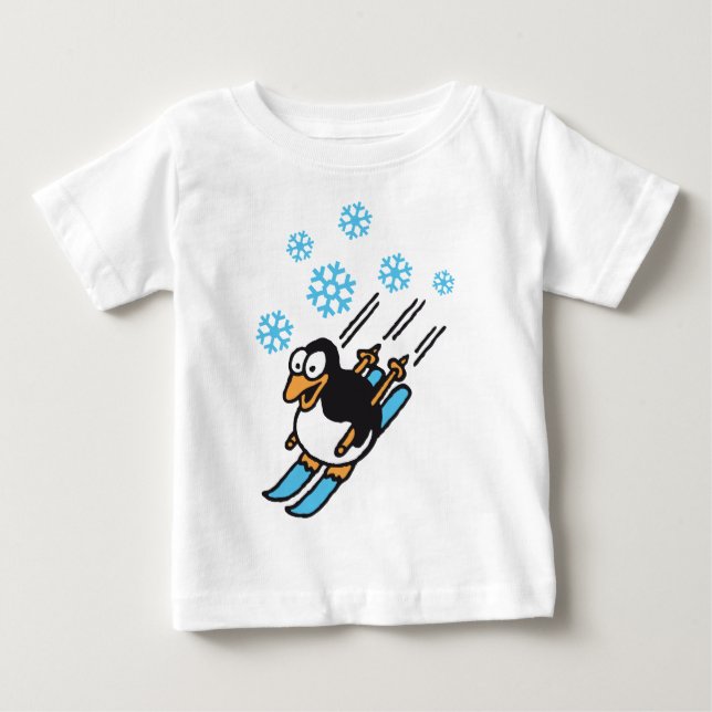 penguin ski baby T-Shirt (Front)