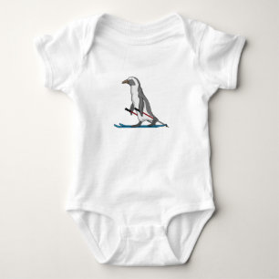 Penguin Skier Ski Baby Bodysuit
