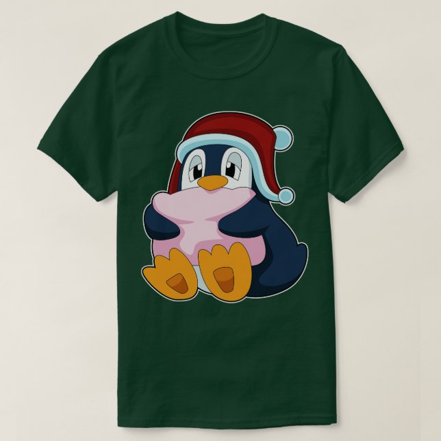 Penguin Sleeping Pillow T-Shirt (Design Front)