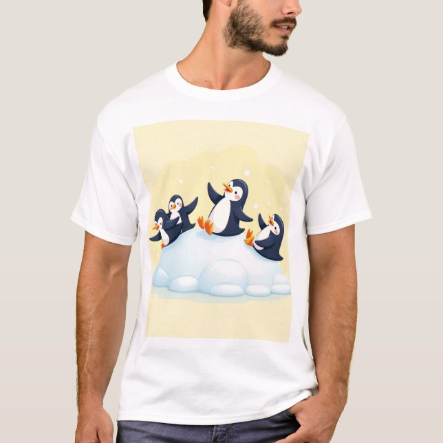 Penguin Slide T-Shirt Designs (Front)
