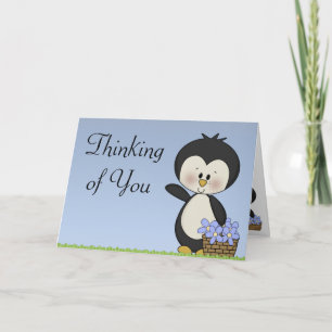 Penguin Smiles Thinking Of You Hope Card
