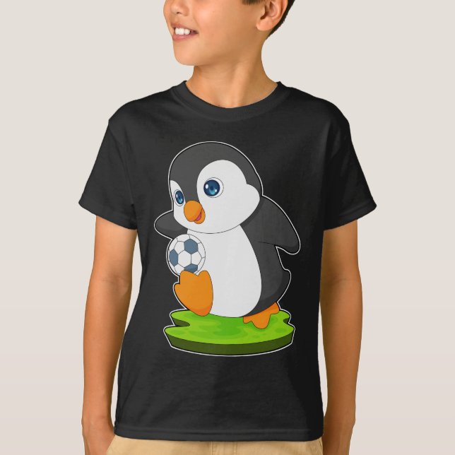 Penguin Soccer player Soccer T-Shirt (Front)