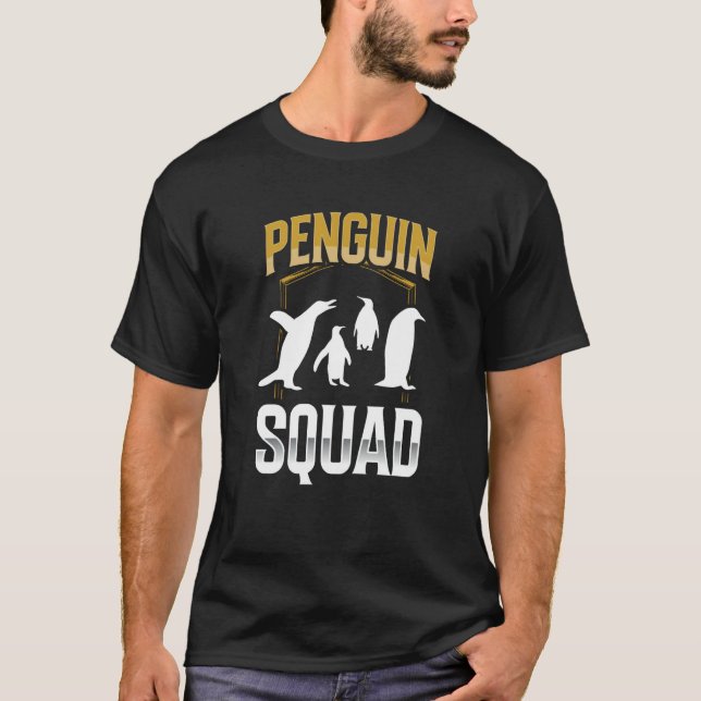 Penguin Squad Cute Animal Penguins T-Shirt (Front)