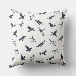 Penguin Squadron Ocean Art Design Cushion