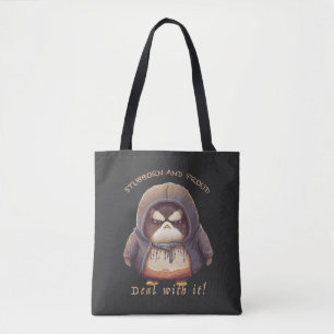Penguin Stubborn Deal With It Cute Adorable Funny Tote Bag