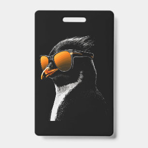 Penguin Sunglasses ID Badge
