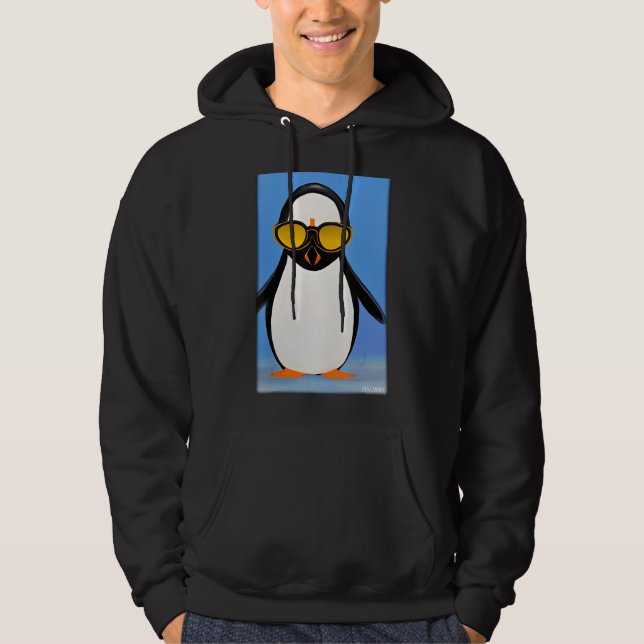 Penguin Sunglasses Wild Animal Bird Sea Bird South Hoodie (Front)